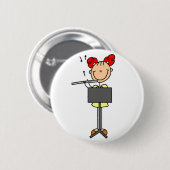 棒の姿のフルートボタン 缶バッジ (正面&裏面)