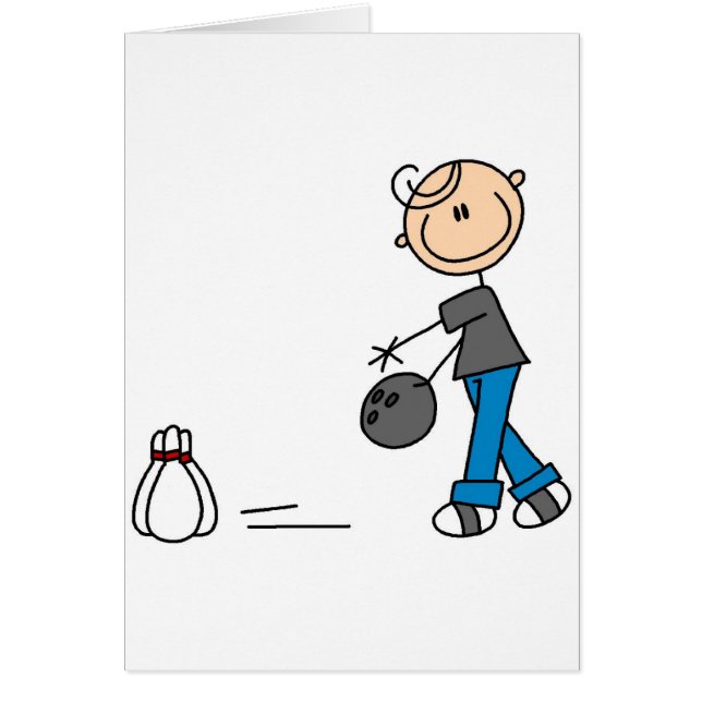 棒の姿のボーリングのTシャツおよびギフト (正面)