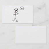 棒の姿のワウによって驚かされる白黒 名刺 (正面/裏面)