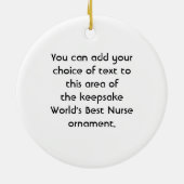 棒の姿の世界で最も最高のなナースのオーナメント セラミックオーナメント (裏面)