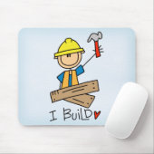棒の姿の大工 マウスパッド (マウス)