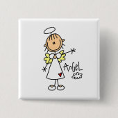 棒の姿の天使のTシャツおよびギフト 缶バッジ (正面)