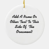 棒の姿の女の子のバイオリンプレーヤーのTシャツおよびギフト セラミックオーナメント (裏面)