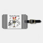 棒の姿の女の子のフルートプレーヤーのTシャツおよびギフト ラゲッジタグ (正面横)