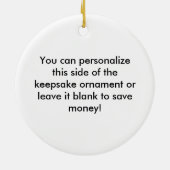 棒の姿の女の子の野球選手のオーナメント セラミックオーナメント (裏面)