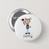 棒の姿の女の子勝利メダルボタン 缶バッジ (正面&裏面)