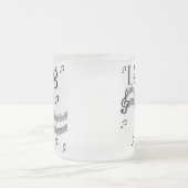 棒の姿の女の子私はTシャツおよびギフトを歌います フロストグラスマグカップ (中央)