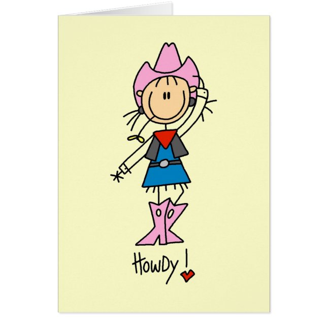 棒の姿の女性のカーボーイのTシャツおよびギフト (正面)