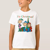 棒の姿の子供それはクリスマスのTシャツです Tシャツ (正面)