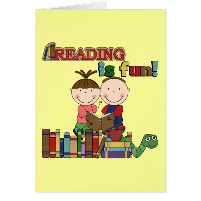 棒の姿の子供の読むことはおもしろいです (正面)