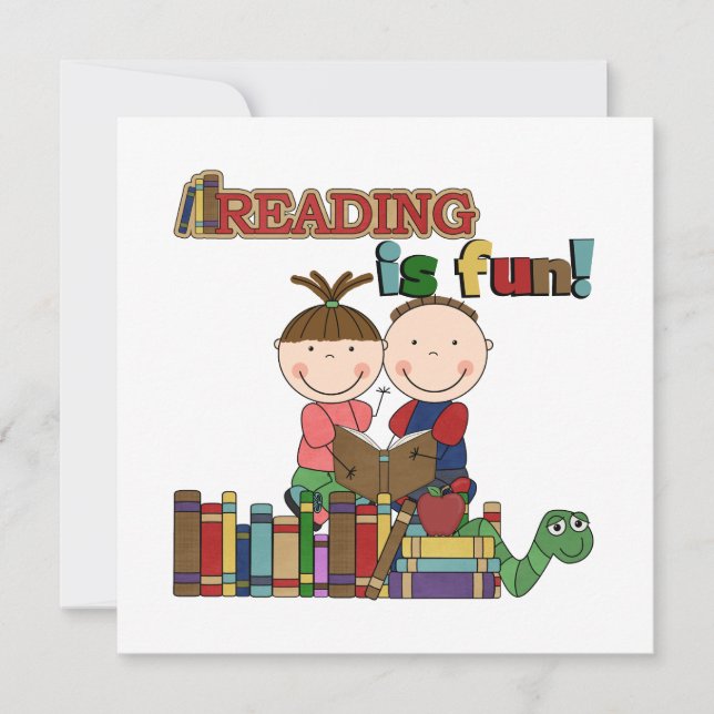 棒の姿の子供の読むことはおもしろいです (正面)