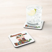 棒の姿の子供の読むことはおもしろいです コースター (右側)