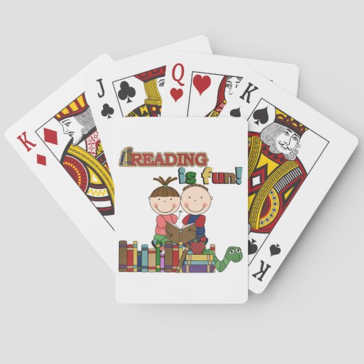 棒の姿の子供の読むことはおもしろいです トランプ (裏面)