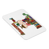 棒の姿の子供の読むことはおもしろいです マグネット (右側)