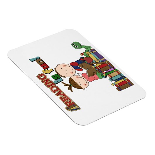 棒の姿の子供の読むことはおもしろいです マグネット (右側)