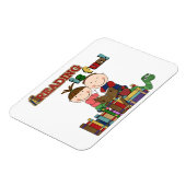 棒の姿の子供の読むことはおもしろいです マグネット (左側)