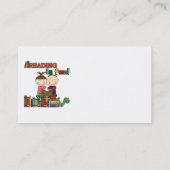 棒の姿の子供の読むことはおもしろいです 名刺 (裏面)