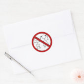 棒の姿の子供無し ラウンドシール (封筒)