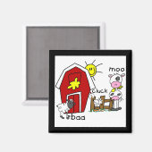 棒の姿の家畜のTシャツおよびギフト マグネット (正面/裏面)