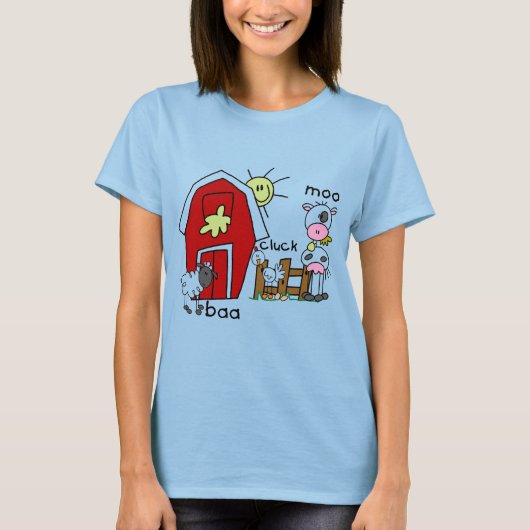 棒の姿の家畜のTシャツおよびギフト Tシャツ (正面)