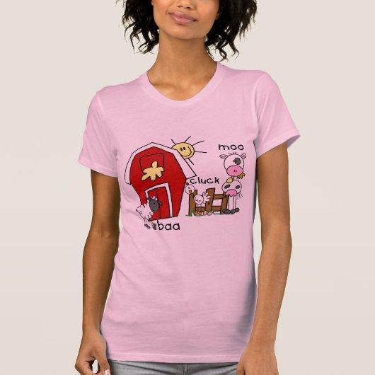 棒の姿の家畜のTシャツおよびギフト Tシャツ (正面)