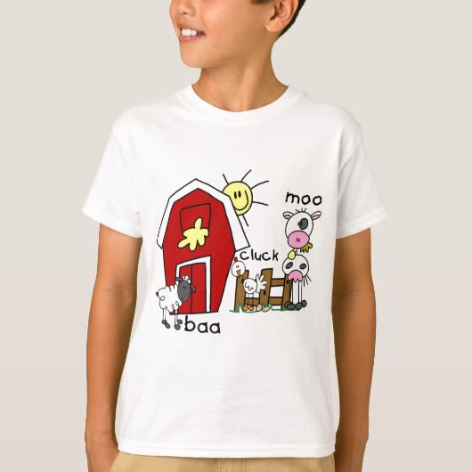 棒の姿の家畜のTシャツおよびギフト Tシャツ (正面)