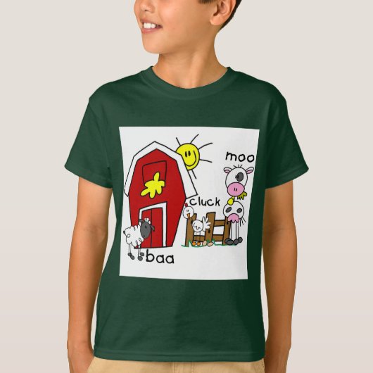 棒の姿の家畜のTシャツおよびギフト Tシャツ (正面)