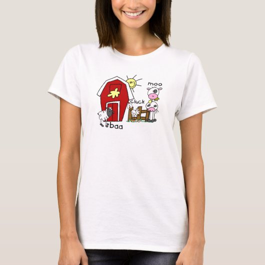 棒の姿の家畜のTシャツおよびギフト Tシャツ (正面)