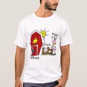 棒の姿の家畜のTシャツおよびギフト Tシャツ (正面)