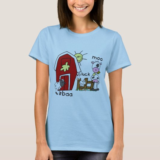 棒の姿の家畜のTシャツおよびギフト Tシャツ (正面)