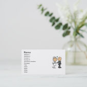 棒の姿の新郎新婦のTシャツおよびギフト 名刺 (スタンド正面)