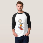 棒の姿の水上スキーのTシャツおよびギフト Tシャツ (正面フル)