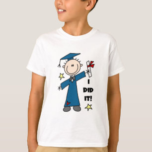 棒の姿の男の子の卒業生のTシャツおよびギフト Tシャツ