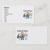 棒の姿の男性のキーボードプレーヤーのギフト 名刺 (正面/裏面)