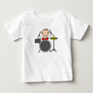 棒の姿の男性のドラマーのTシャツおよびギフト ベビーTシャツ