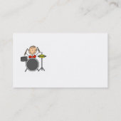 棒の姿の男性のドラマーのTシャツおよびギフト 名刺 (裏面)