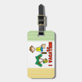 棒の姿の男性Iの休暇の荷物のラベル ラゲッジタグ (正面縦)