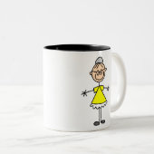 棒の姿の祖母のマグ ツートーンマグカップ (正面右)