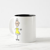 棒の姿の祖母のマグ ツートーンマグカップ (正面左)