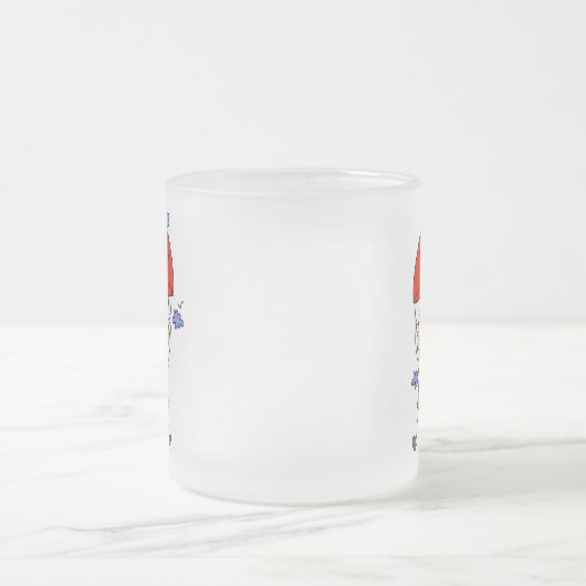 棒の姿の空のダイバーのTシャツおよびギフト フロストグラスマグカップ (中央)