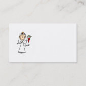 棒の姿の花嫁のTシャツおよびギフト 名刺 (裏面)