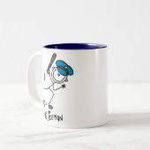 棒の姿の警官のマグ ツートーンマグカップ (正面左)