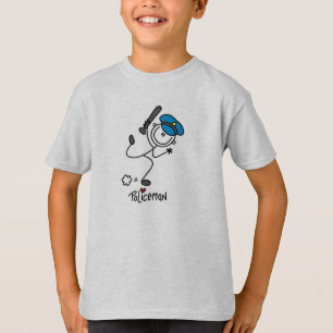 棒の姿の警官 Tシャツ