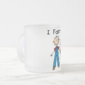 棒の姿の農家のTシャツおよびギフト フロストグラスマグカップ (正面左)