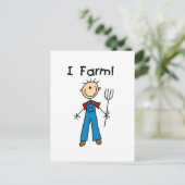 棒の姿の農家のTシャツおよびギフト ポストカード (スタンド正面)