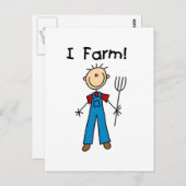 棒の姿の農家のTシャツおよびギフト ポストカード (正面/裏面)