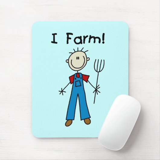 棒の姿の農家のTシャツおよびギフト マウスパッド (マウス)