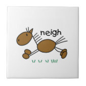 棒の姿の馬のTシャツおよびギフト タイル (正面)