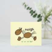 棒の姿の馬のTシャツおよびギフト ポストカード (スタンド正面)