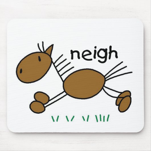 棒の姿の馬 マウスパッド (正面)